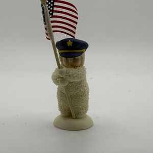 Department 56 Snowbabies To Protect You Figurine American Flag‎ Police Officer